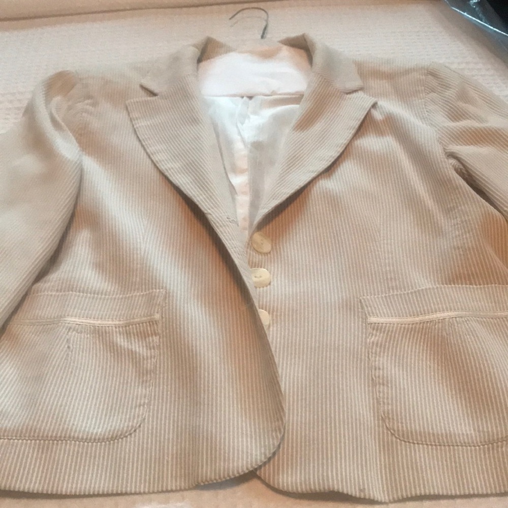 Ladies pinstriped pantsuit